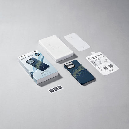 iPhone 15 Pro Max Kılıf M-safe Şarj Özellikli Aramid Fiber Pitaka Tactile Woven Starpeak Serisi Milky Way Galaxy Kılıf