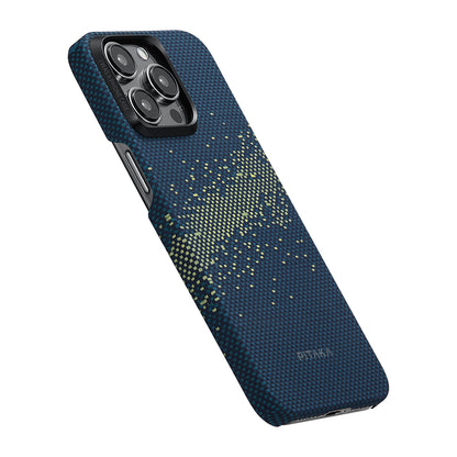 iPhone 15 Pro Max Kılıf M-safe Şarj Özellikli Aramid Fiber Pitaka Tactile Woven Starpeak Serisi Milky Way Galaxy Kılıf