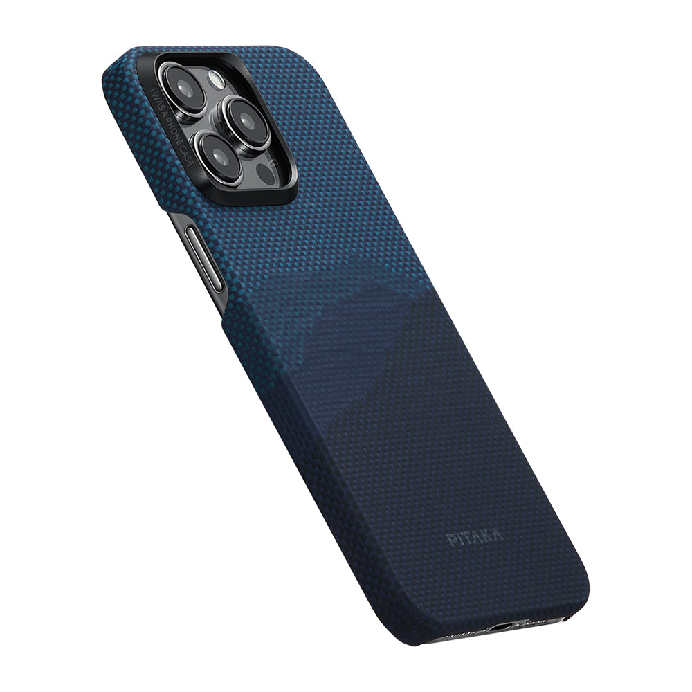 iPhone 15 Pro Max Kılıf M-safe Şarj Özellikli Aramid Fiber Pitaka Tactile Woven Starpeak Serisi Over The Horizon Kılıf