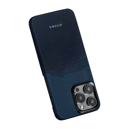 iPhone 15 Pro Max Kılıf M-safe Şarj Özellikli Aramid Fiber Pitaka Tactile Woven Starpeak Serisi Over The Horizon Kılıf