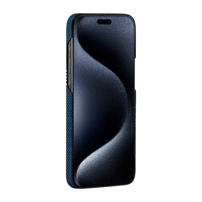 iPhone 15 Pro Max Kılıf M-safe Şarj Özellikli Aramid Fiber Pitaka Tactile Woven Starpeak Serisi Over The Horizon Kılıf