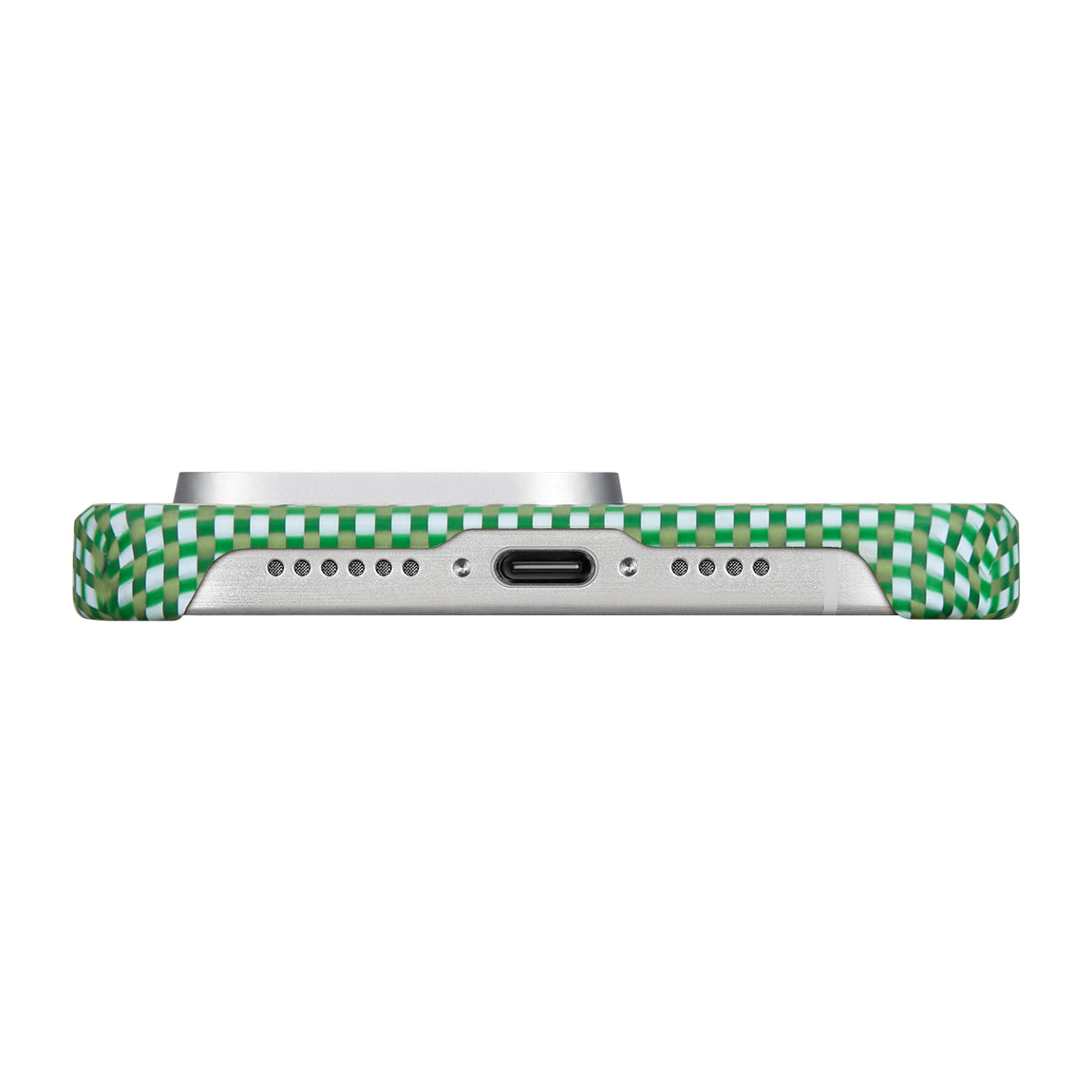 iPhone 15 Pro Max Kılıf M-safe Şarj Özellikli Awa Tasarımlı 1500D Aramid Fiber Pitaka Ultra-Slim Classic Serisi Forest Kılıf