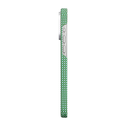 iPhone 15 Pro Max Kılıf M-safe Şarj Özellikli Awa Tasarımlı 1500D Aramid Fiber Pitaka Ultra-Slim Classic Serisi Forest Kılıf