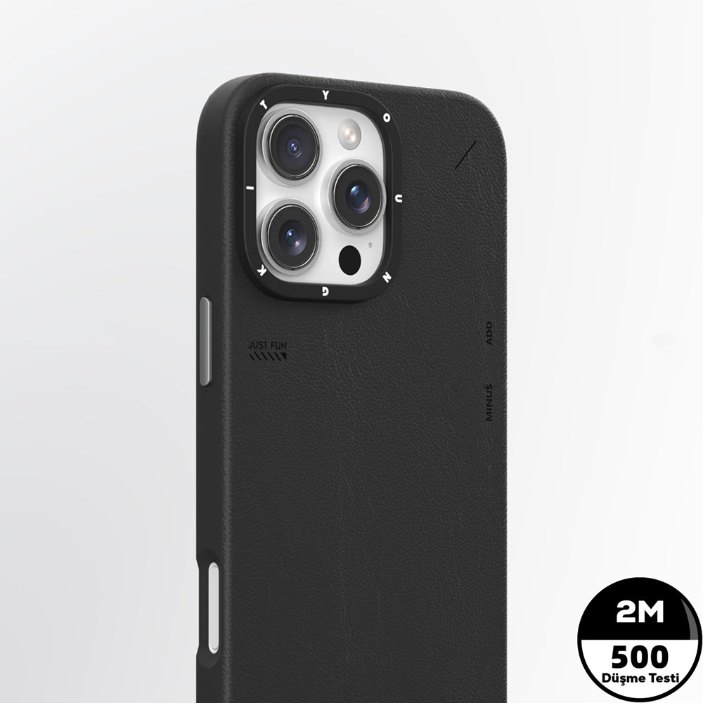 iPhone 15 Pro Max Kılıf M-safe Şarj Özellikli Basit Mat Deri Desenli Youngkit Tech Fashion Serisi Kılıf