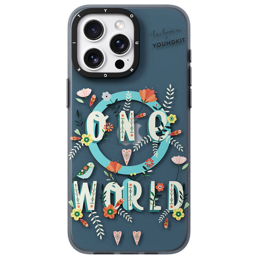 iPhone 15 Pro Max Kılıf M-safe Şarj Özellikli Bee Brown Tasarımlı Youngkit Colorful Life Serisi Kılıf