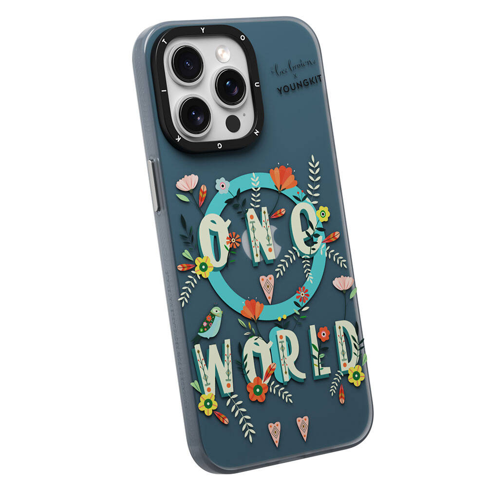 Apple iPhone 15 Pro Max Kılıf Magsafe Şarj Özellikli Bee Brown Tasarımlı Youngkit Colorful Life Serisi Kapak Sarı