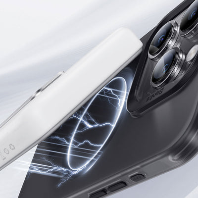 Apple iPhone 15 Pro Max Kılıf Magsafe Şarj Özellikli Benks Lucid Armor Kapak Mavi