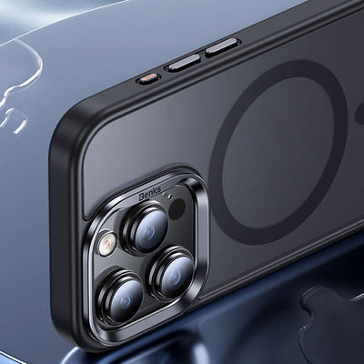 Apple iPhone 15 Pro Max Kılıf Magsafe Şarj Özellikli Benks Mist Protective Kapak Mavi