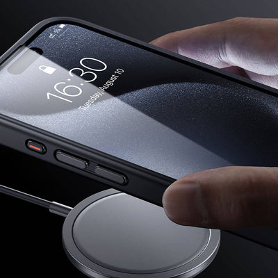 Apple iPhone 15 Pro Max Kılıf Magsafe Şarj Özellikli Benks Mist Protective Kapak Gri
