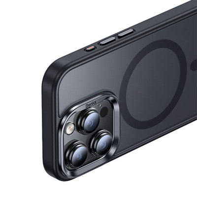 Apple iPhone 15 Pro Max Kılıf Magsafe Şarj Özellikli Benks Mist Protective Kapak Gri