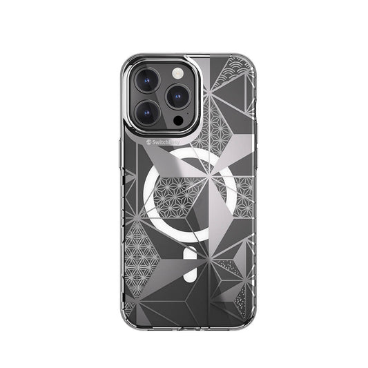 iPhone 15 Pro Max Kılıf M-safe Şarj Özellikli Çift IMD Baskılı Lisanslı Switcheasy Artist-M Asanoha Kılıf