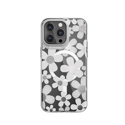 iPhone 15 Pro Max Kılıf M-safe Şarj Özellikli Çift IMD Baskılı Lisanslı Switcheasy Artist-M Fleur Kılıf