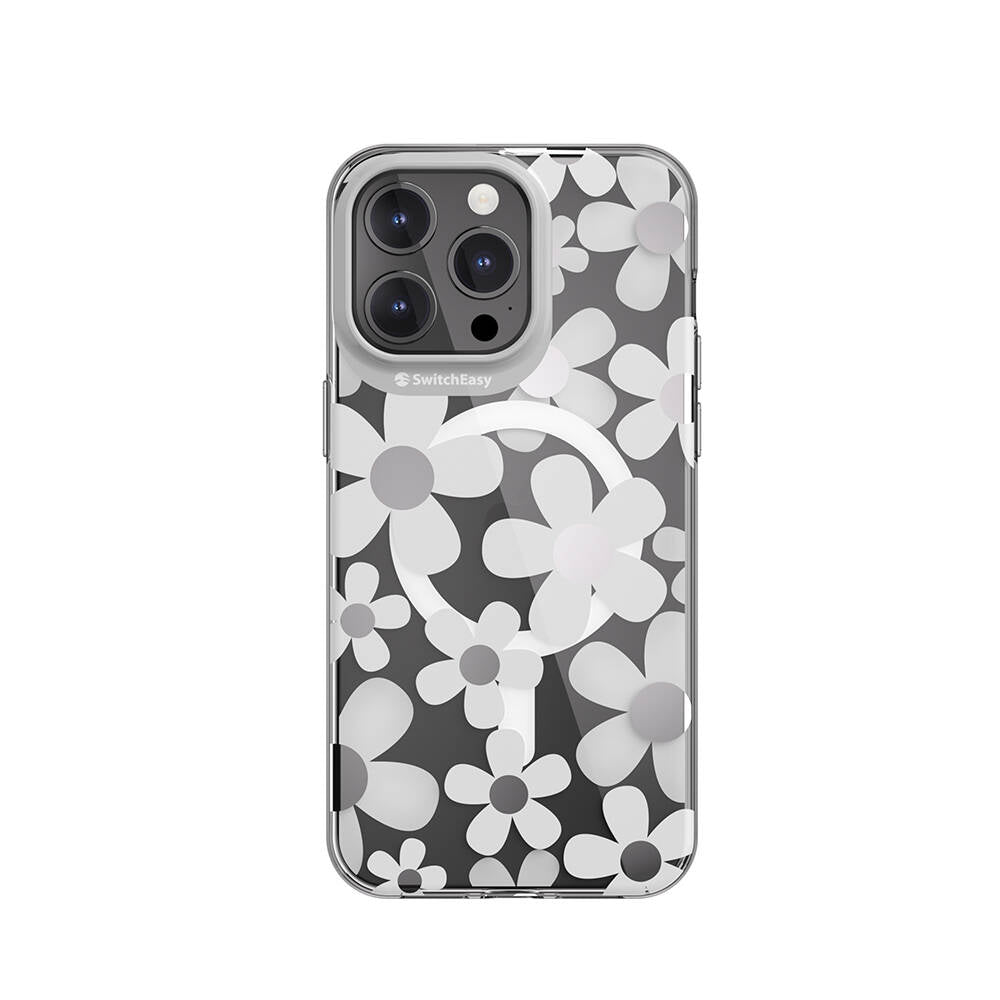 iPhone 15 Pro Max Kılıf M-safe Şarj Özellikli Çift IMD Baskılı Lisanslı Switcheasy Artist-M Fleur Kılıf