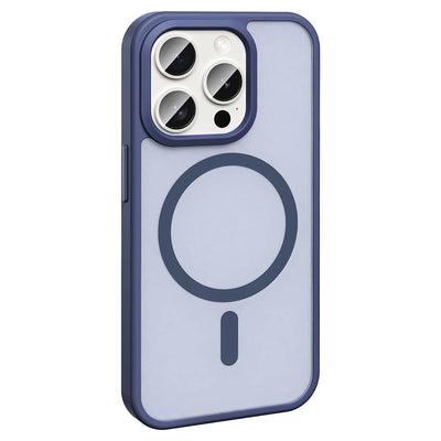 Apple iPhone 15 Pro Max Kılıf M-safe Şarj Özellikli Mat Arka Yüzey Zore Sio Kapak Siyah