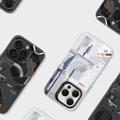 Apple iPhone 15 Pro Max Kılıf MagSafe Şarj Özellikli Mekanik Tasarımlı Benks Perspective Serisi Kapak Beyaz