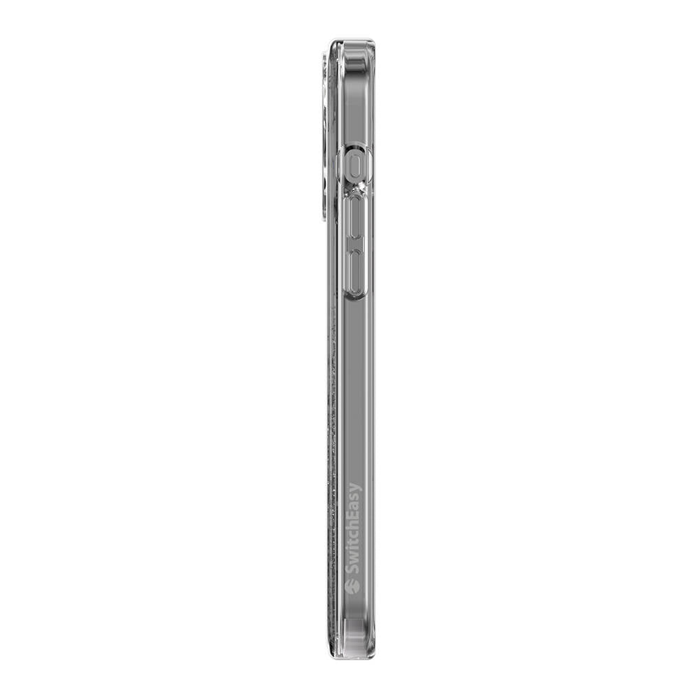 Apple iPhone 15 Pro Max Kılıf Magsafe Şarj Özellikli Parlayan Simli Şeffaf Lisanslı Switcheasy Starfield-M Kapak Mor