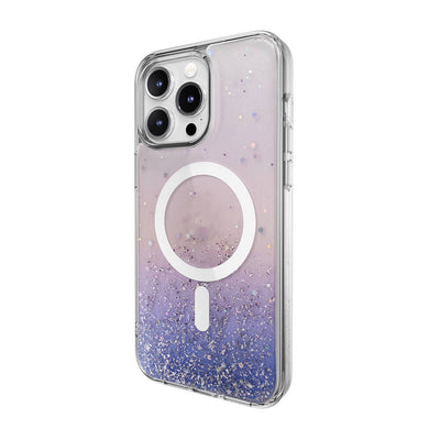 Apple iPhone 15 Pro Max Kılıf Magsafe Şarj Özellikli Parlayan Simli Şeffaf Lisanslı Switcheasy Starfield-M Kapak Colorful