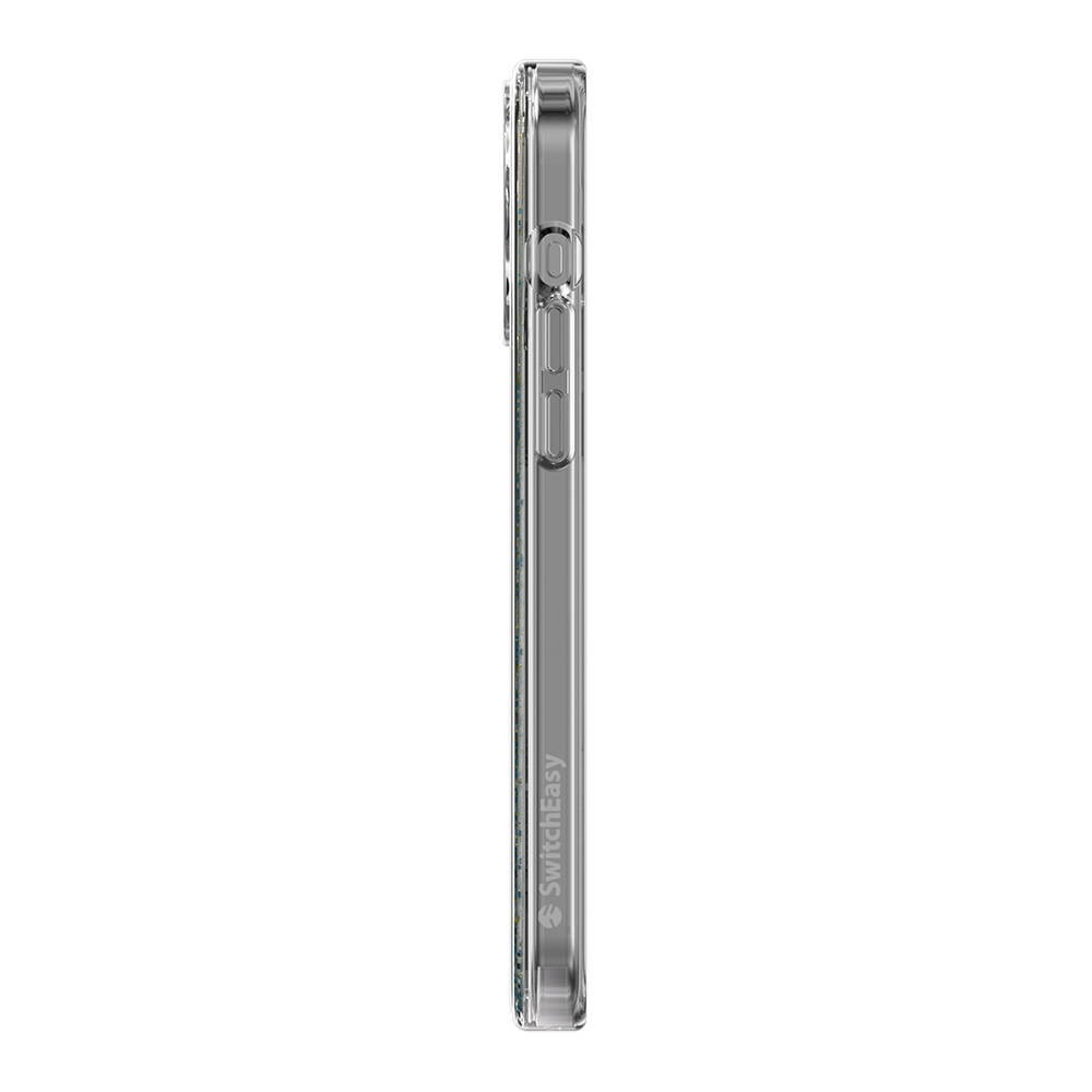 Apple iPhone 15 Pro Max Kılıf Magsafe Şarj Özellikli Parlayan Simli Şeffaf Lisanslı Switcheasy Starfield-M Kapak Colorful