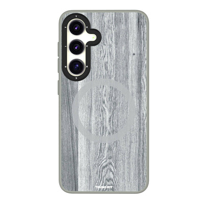Galaxy S24 Kılıf Magsafe Şarj Özellikli Sararmaya Dayanıklı Youngkit Wood Forest Serisi Kapak Kahverengi