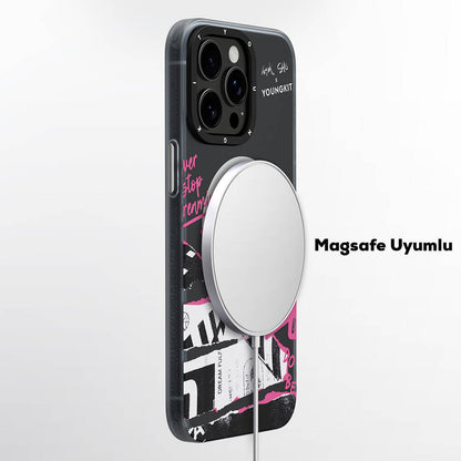 iPhone 15 Pro Max Kılıf M-safe Şarj Özellikli Shu Tasarımlı Youngkit Dreamland Serisi Kılıf