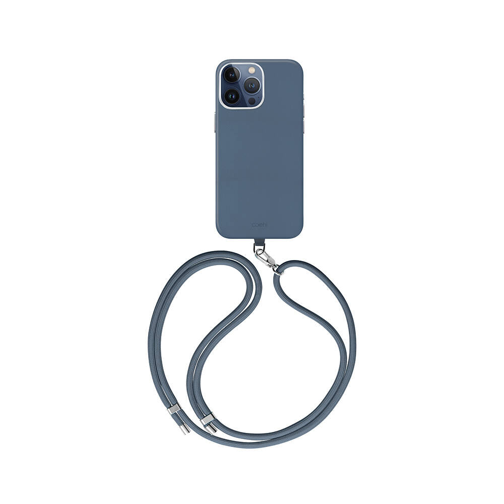 Apple iPhone 15 Pro Max Kılıf Magsafe Şarj Özellikli Soft Arka Yüzey Askı İpli Coehl Muse Kapak Rose Gold
