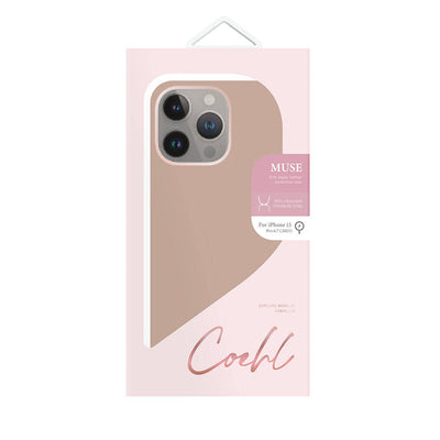 Apple iPhone 15 Pro Max Kılıf Magsafe Şarj Özellikli Soft Arka Yüzey Askı İpli Coehl Muse Kapak Rose Gold