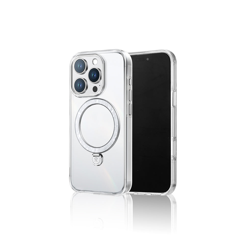 Apple iPhone 15 Pro Max Kılıf M-safe Şarj Özellikli Standlı Pynana Dancing Streamer Serisi Kapak Mor