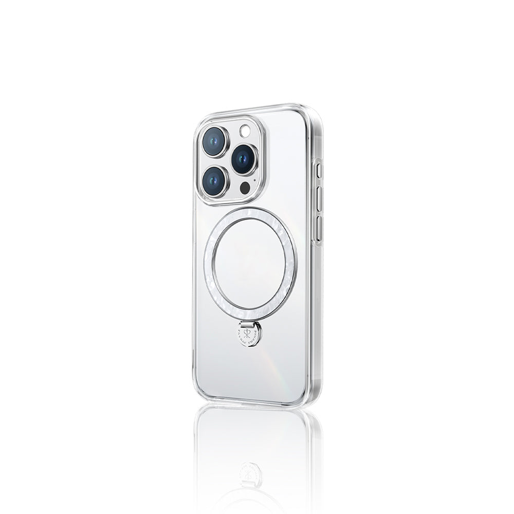 Apple iPhone 15 Pro Max Kılıf M-safe Şarj Özellikli Standlı Pynana Dancing Streamer Serisi Kapak Mor