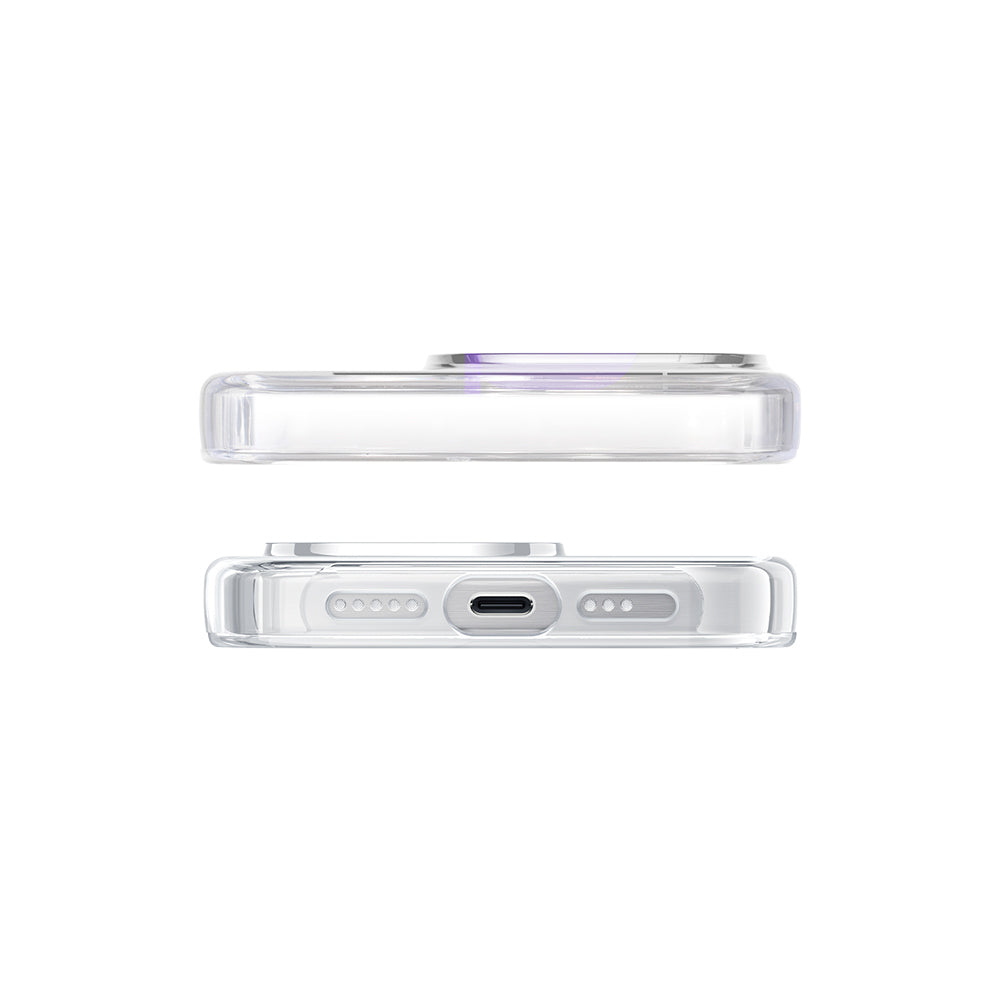 Apple iPhone 15 Pro Max Kılıf M-safe Şarj Özellikli Standlı Pynana Dancing Streamer Serisi Kapak Mor