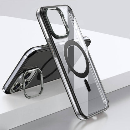 iPhone 15 Pro Max Kılıf M-safe Şarj Özellikli Wlons Standlı Efsane Kılıf