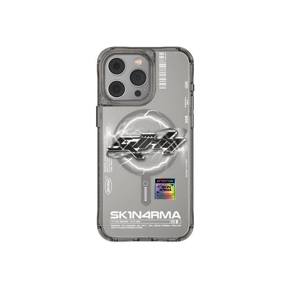 iPhone 15 Pro Max Kılıf M-safe Şarj Özellikli Yazı Desenli SkinArma Bolt Kılıf