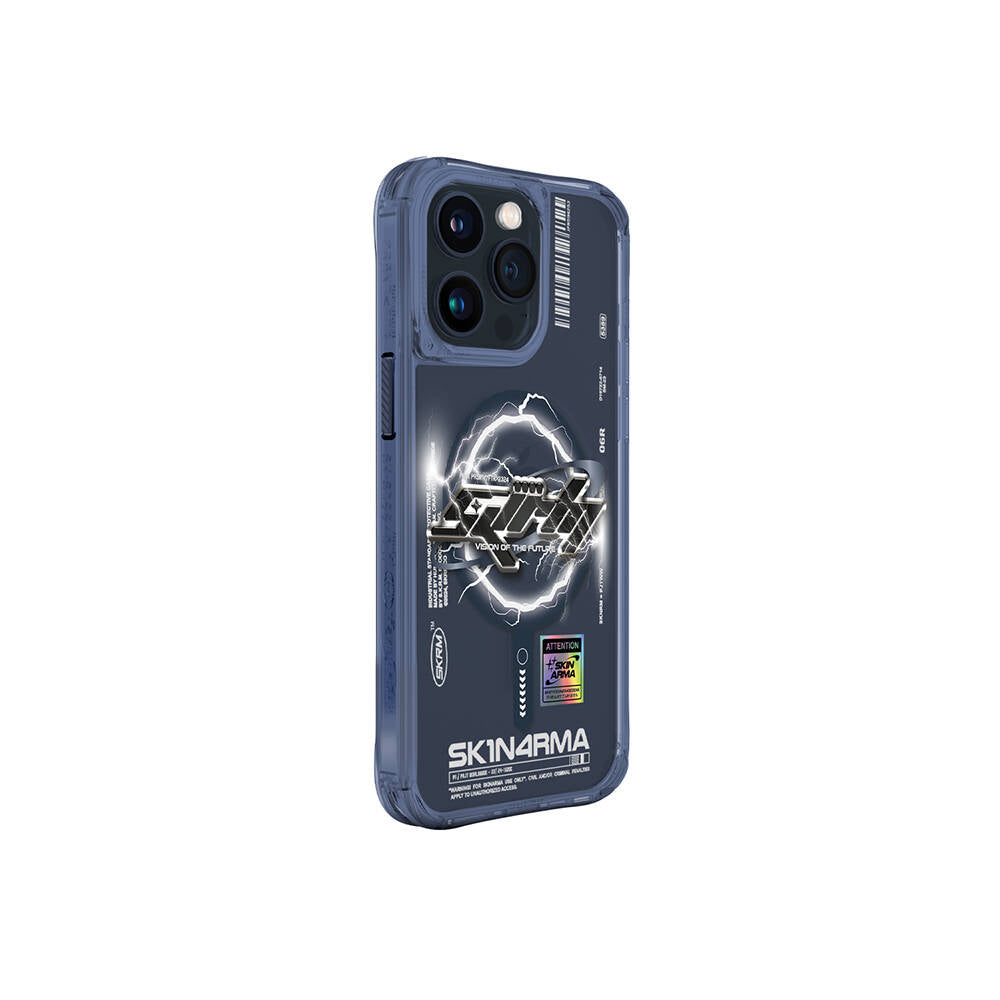 iPhone 15 Pro Max Kılıf M-safe Şarj Özellikli Yazı Desenli SkinArma Bolt Kılıf