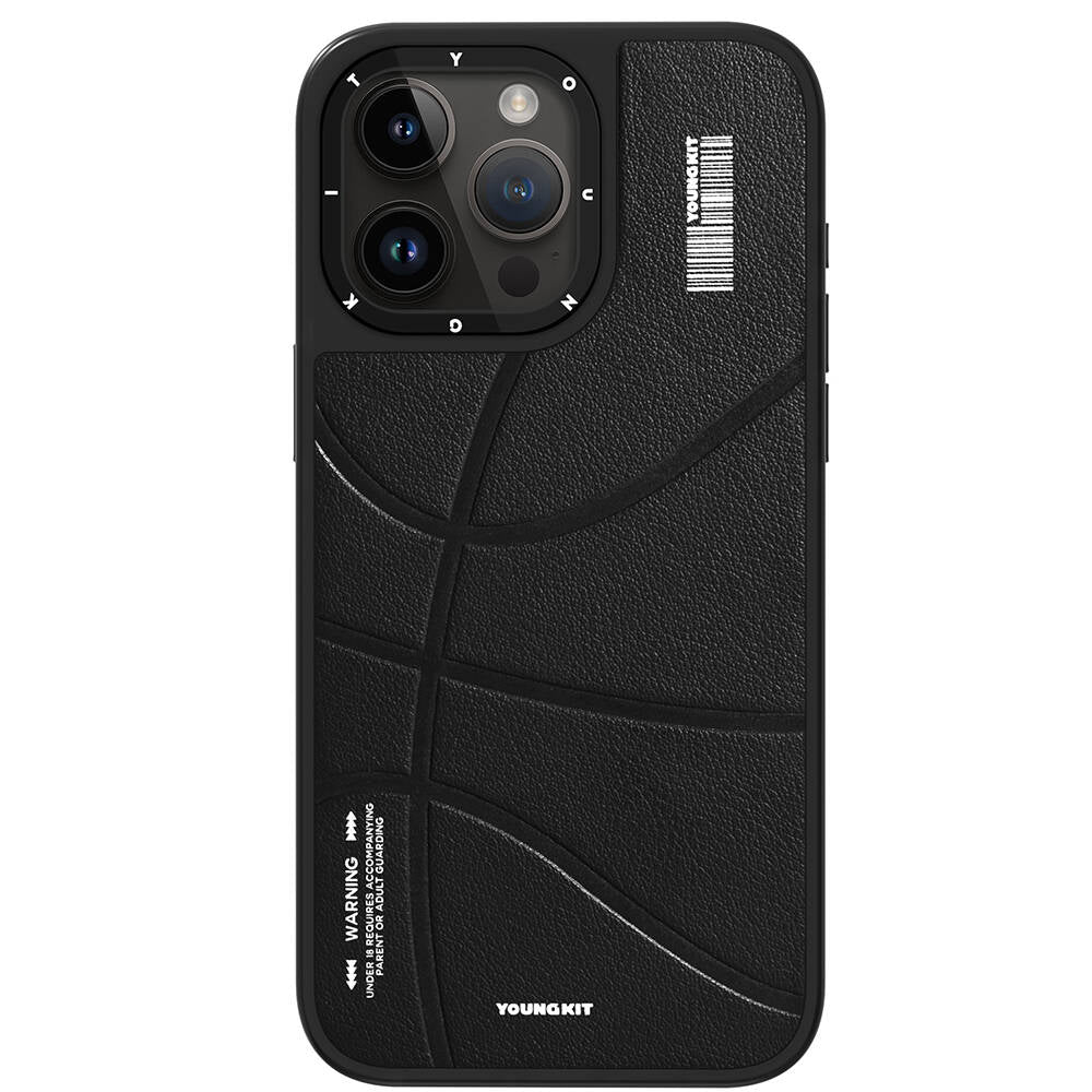 Apple iPhone 15 Pro Max Kılıf Magsafe Şarj Özellikli Youngkit Backboard Serisi Leather Kapak Mavi