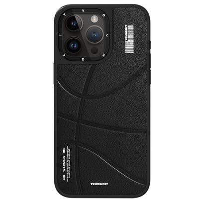 Apple iPhone 15 Pro Max Kılıf Magsafe Şarj Özellikli Youngkit Backboard Serisi Leather Kapak Mavi