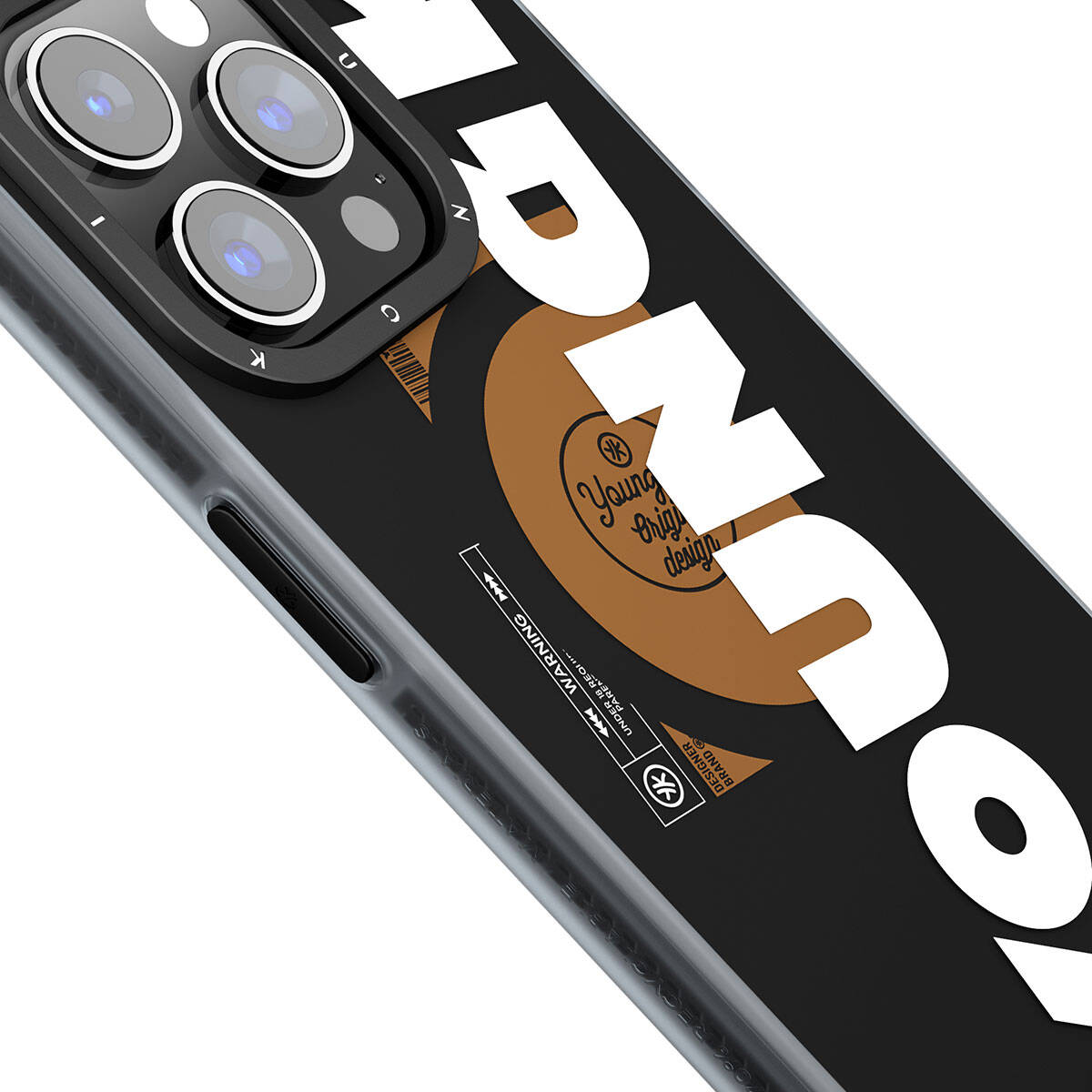Apple iPhone 15 Pro Max Kılıf Magsafe Şarj Özellikli Youngkit Binfen Serisi Yazı Temalı Kapak Pembe