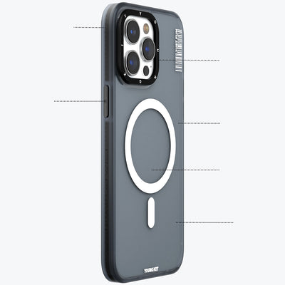 Apple iPhone 15 Pro Max Kılıf Magsafe Şarj Özellikli Youngkit Colored Sand Serisi Kapak Pembe