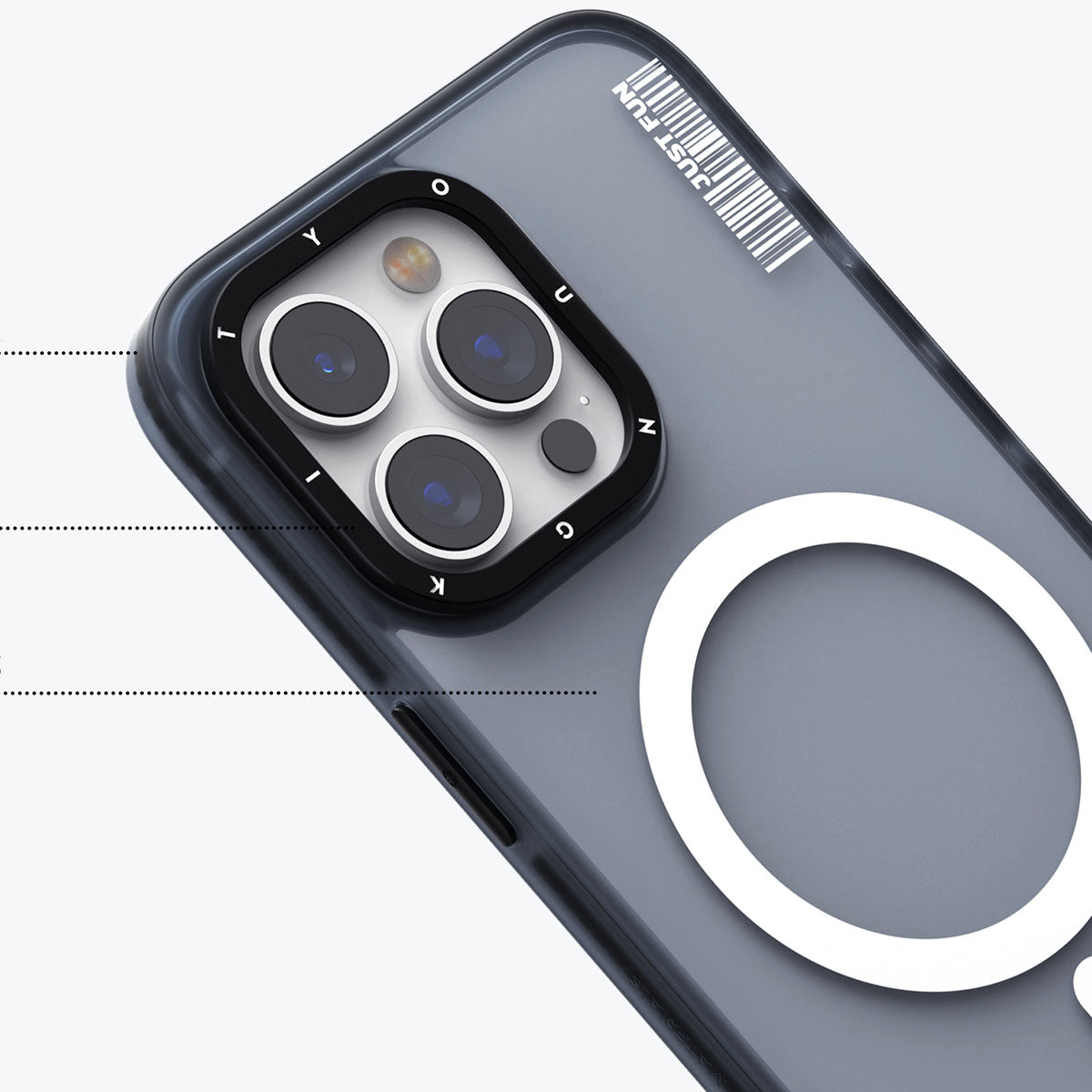 Apple iPhone 15 Pro Max Kılıf Magsafe Şarj Özellikli Youngkit Colored Sand Serisi Kapak Mavi