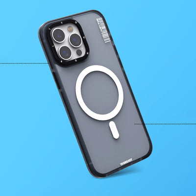 Apple iPhone 15 Pro Max Kılıf Magsafe Şarj Özellikli Youngkit Colored Sand Serisi Kapak Siyah