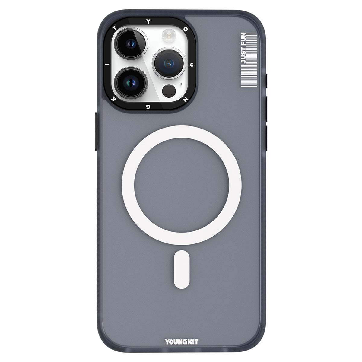 Apple iPhone 15 Pro Max Kılıf Magsafe Şarj Özellikli Youngkit Colored Sand Serisi Kapak Pembe