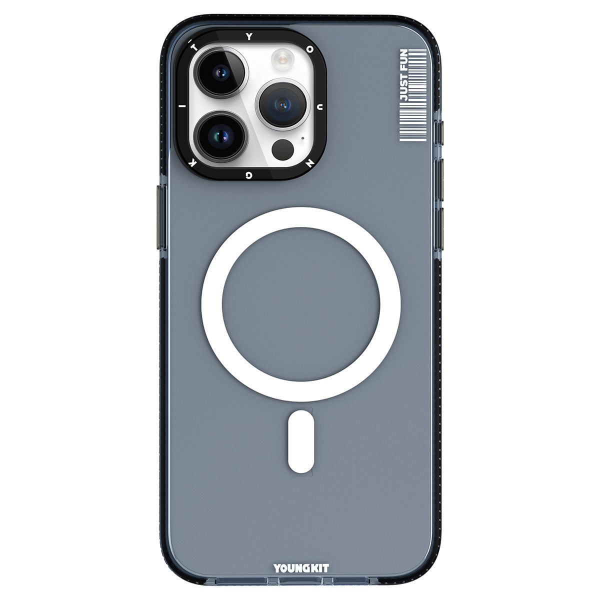 Apple iPhone 15 Pro Max Kılıf Magsafe Şarj Özellikli YoungKit Crystal Color Serisi Kapak Pembe