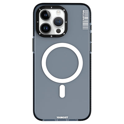 Apple iPhone 15 Pro Max Kılıf Magsafe Şarj Özellikli YoungKit Crystal Color Serisi Kapak Pembe