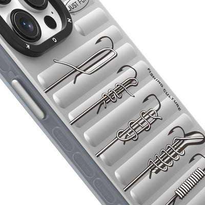 Apple iPhone 15 Pro Max Kılıf Magsafe Şarj Özellikli Youngkit Fishing Serisi Kapak Gri