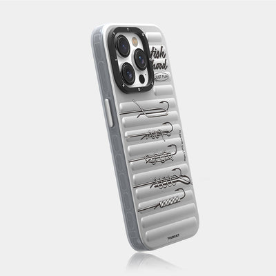 Apple iPhone 15 Pro Max Kılıf Magsafe Şarj Özellikli Youngkit Fishing Serisi Kapak Gri