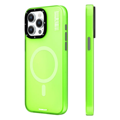 iPhone 15 Pro Max Kılıf M-safe Şarj Özellikli Youngkit Hidden Sand Serisi Kılıf