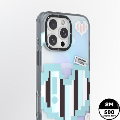 Apple iPhone 15 Pro Max Kılıf Magsafe Şarj Özellikli Youngkit Love Serisi Kapak Pembe