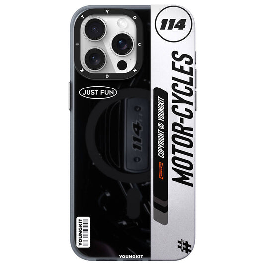 iPhone 15 Pro Max Kılıf M-safe Şarj Özellikli Youngkit Motorcycle Legend Serisi Kılıf