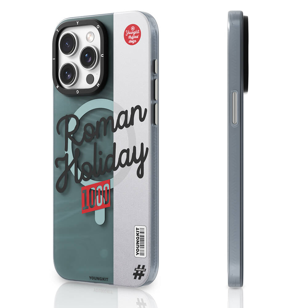 Apple iPhone 15 Pro Max Kılıf Magsafe Şarj Özellikli Youngkit Motorcycle Legend Serisi Kapak Siyah