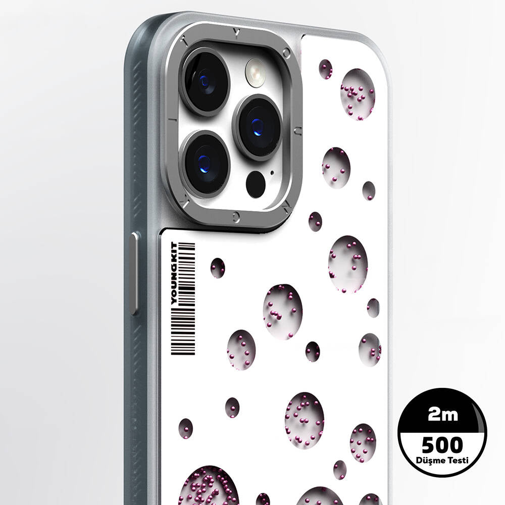 iPhone 15 Pro Max Kılıf M-safe Şarj Özellikli Youngkit Quicksand Beads Serisi Kılıf