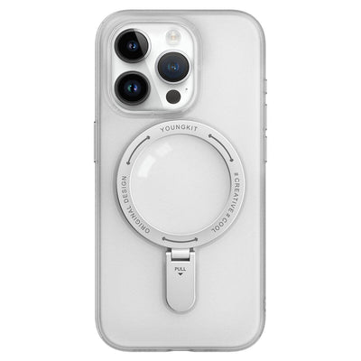 Apple iPhone 15 Pro Max Kılıf Magsafe Şarj Özellikli Youngkit Rock Serisi Kapak Siyah