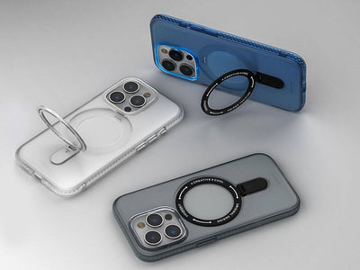 Apple iPhone 15 Pro Max Kılıf Magsafe Şarj Özellikli Youngkit Rock Serisi Kapak Siyah